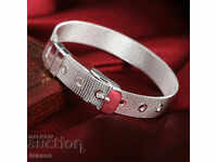 Silver-plated bracelet-strap