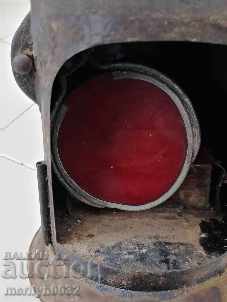 Army hand-held railway lantern WW2 - 6 Army hand-held railway lantern WW2 - 6