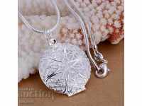 Women's necklace, openable, silver-plated