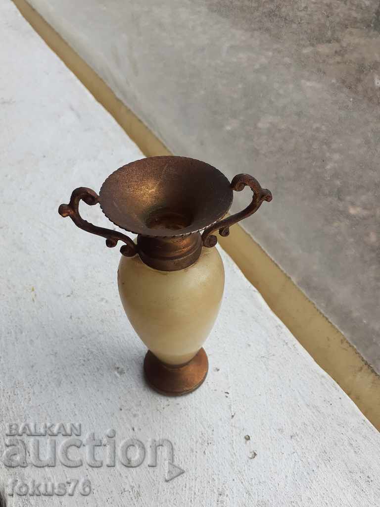 Old small vase amphora onyx bronze with price 39.00 BGN | € 19.94