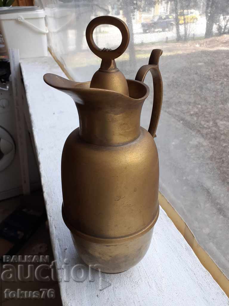 Old bronze decanter kana thermos