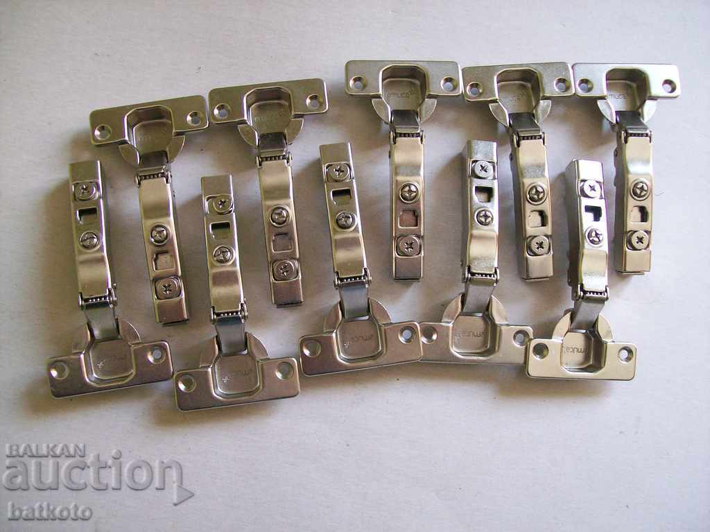 Lot of new hinges for wardrobes - 10 pcs. Lot of new hinges for wardrobes - 10 pcs.