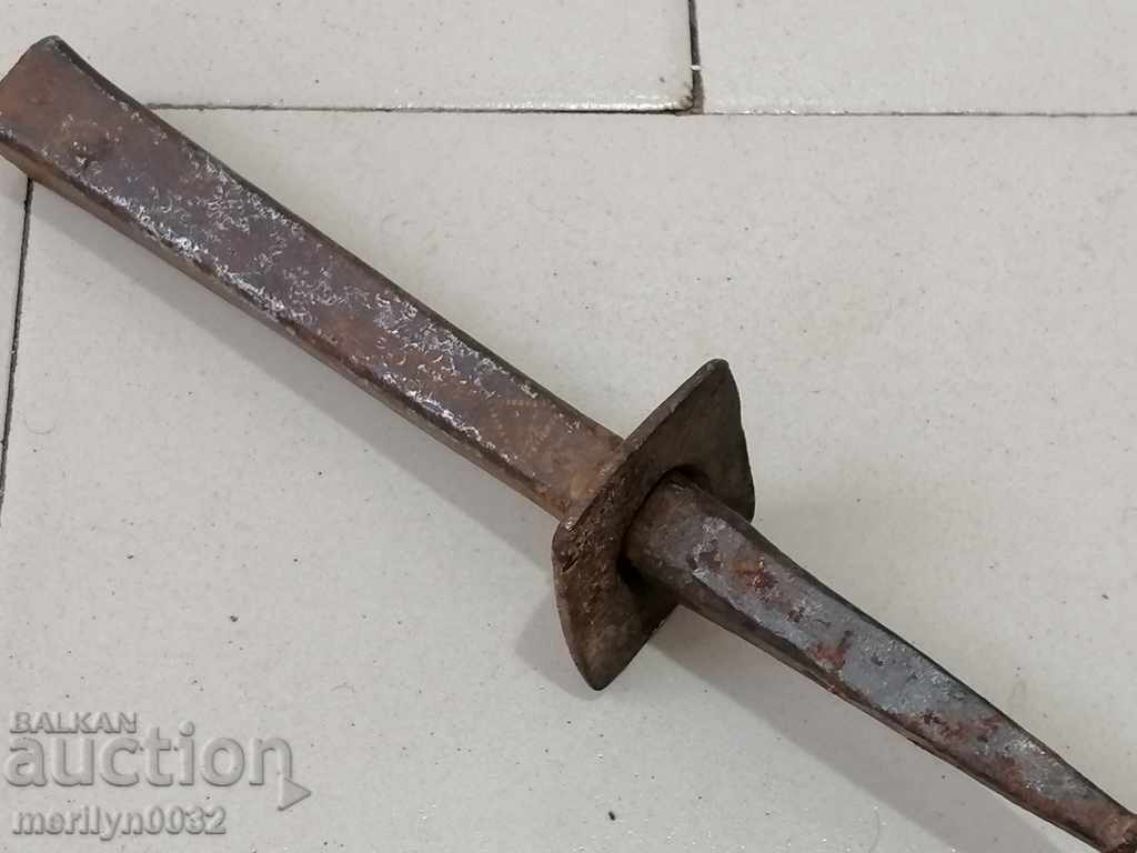 An old anvil for hair sticking, wrought iron with price 52.00 BGN | € 26.59