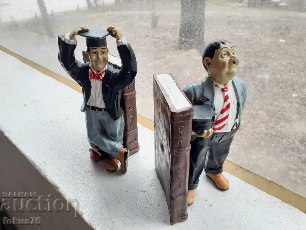 Old plaster supports for Laurel and Hardy books