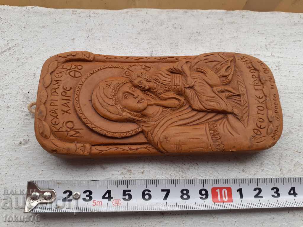 Delivery of Old wax icon religion of the Virgin Delivery of Old wax icon religion of the Virgin