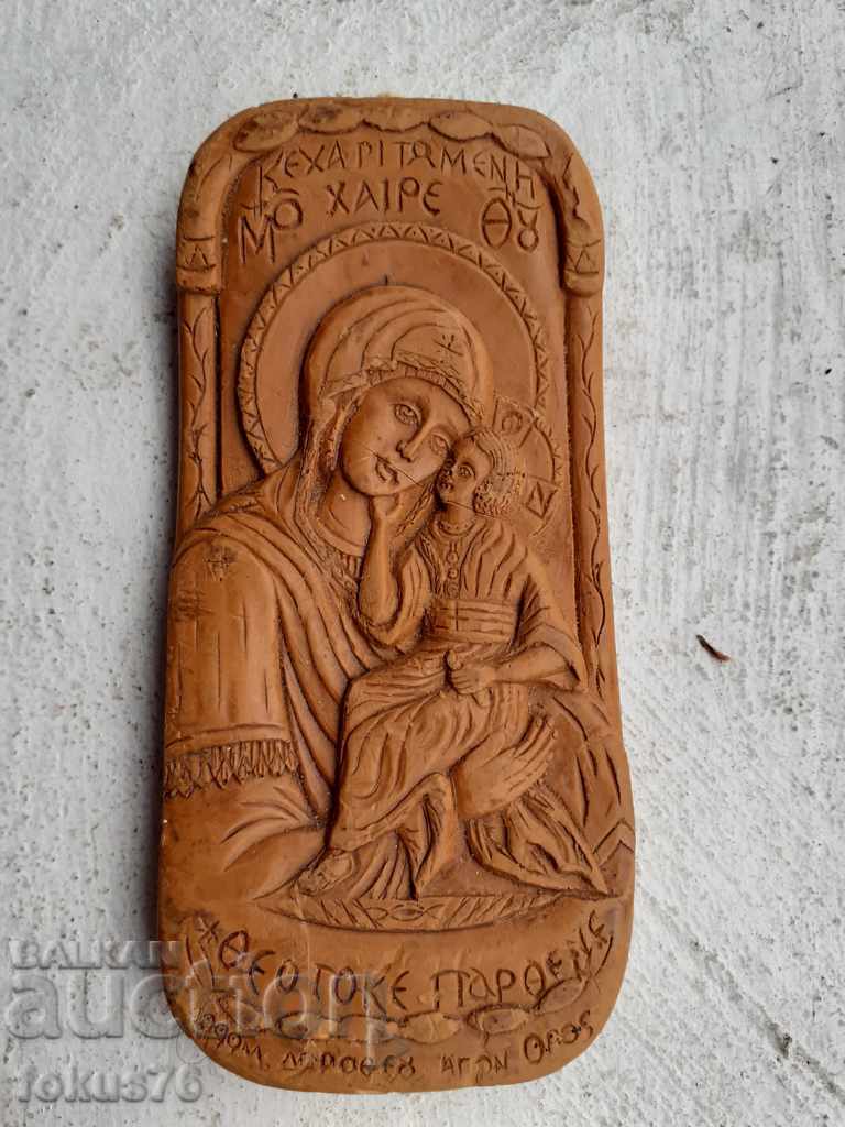 Стара восъчна икона религия богородица