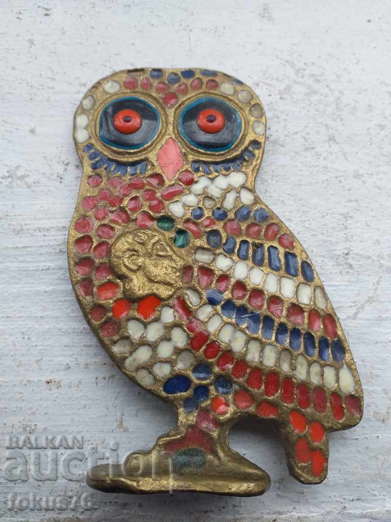 Owl owl bronze enamel with price 39.00 BGN | € 19.94