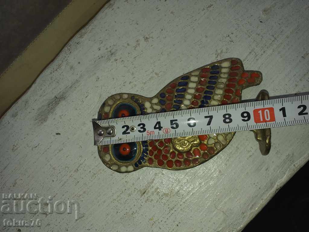 Owl owl bronze enamel - 6