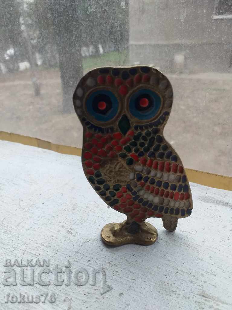 Auction Owl owl bronze enamel figure Auction Owl owl bronze enamel figure
