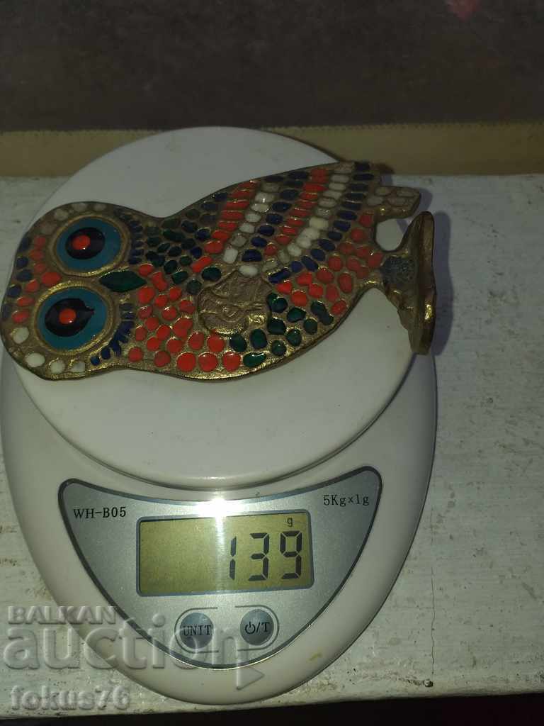 Owl owl bronze enamel figure - 6 Owl owl bronze enamel figure - 6