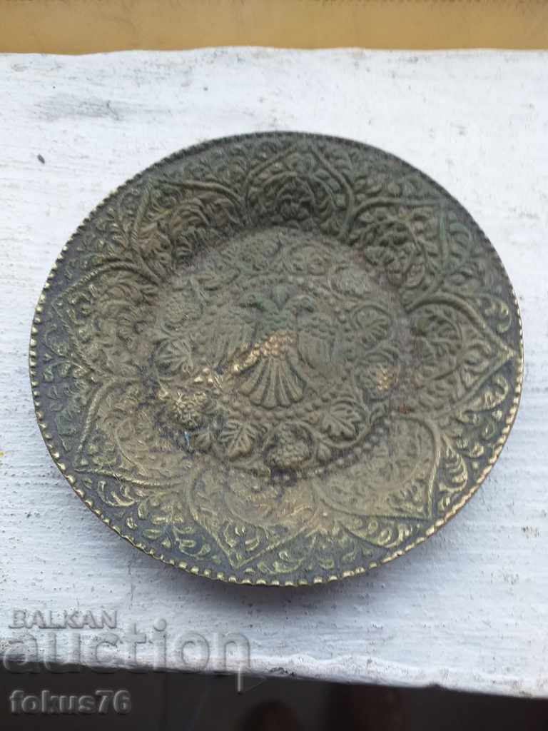 Old plate bronze double-headed eagle with price 59.00 BGN | € 30.17 Old plate bronze double-headed eagle with price 59.00 BGN | € 30.17