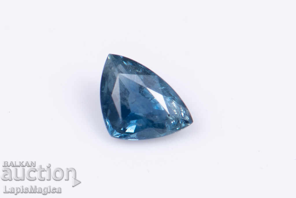 Blue sapphire 0.33ct triangular sanding just heated