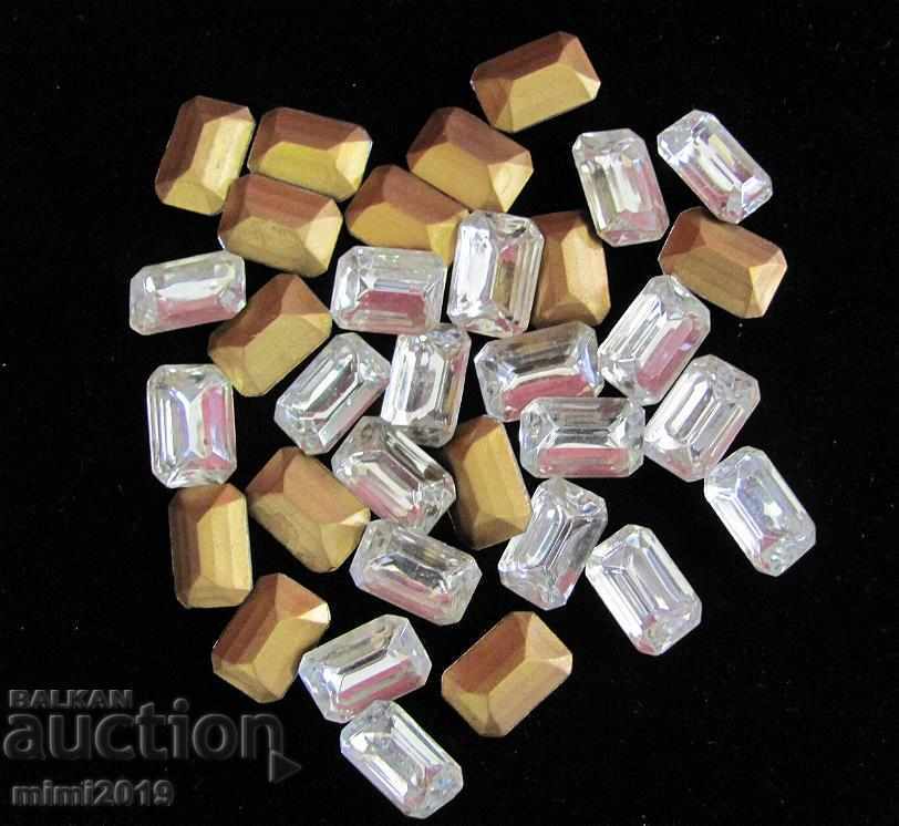 Antique Vintage Polished Crystals for Jewelry Bohemia - 5 Antique Vintage Polished Crystals for Jewelry Bohemia - 5