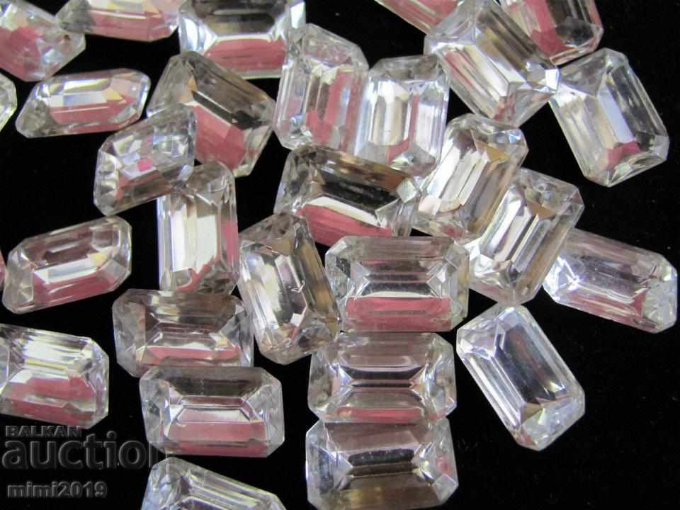 Antique Vintage Polished Crystals for Jewelry Bohemia