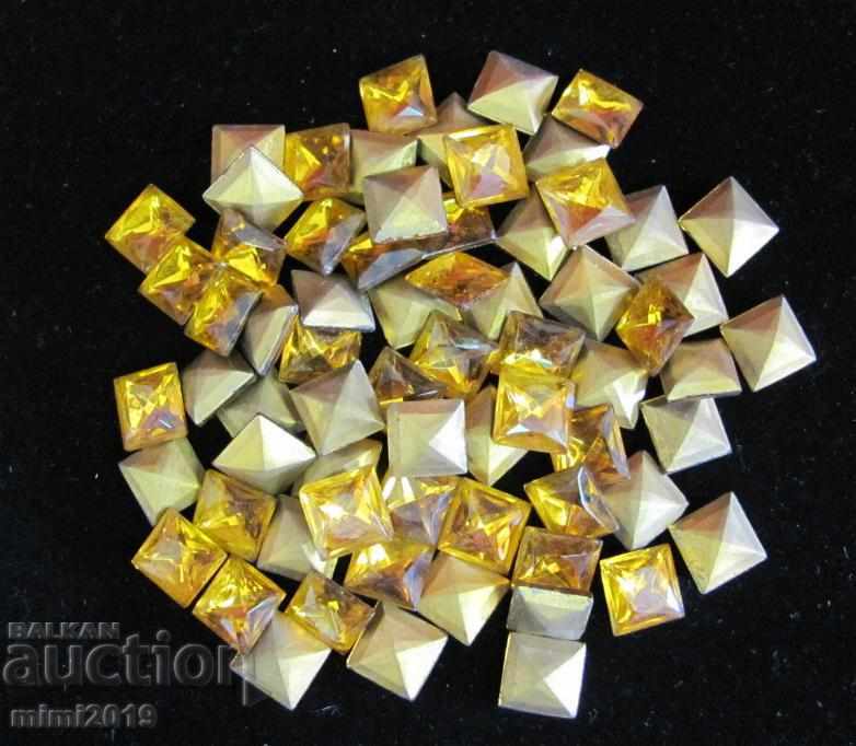 Antique Vintage Polished Crystals for Jewelry Bohemia - 6 Antique Vintage Polished Crystals for Jewelry Bohemia - 6