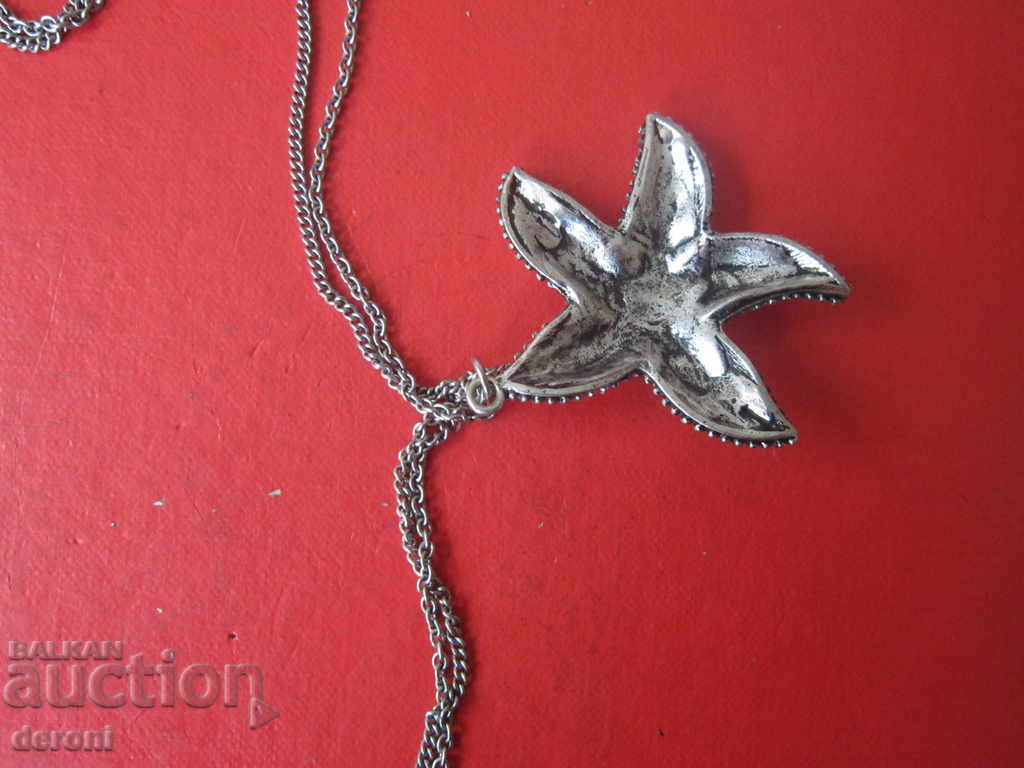 Auction Great necklace necklace locket with star stones Auction Great necklace necklace locket with star stones