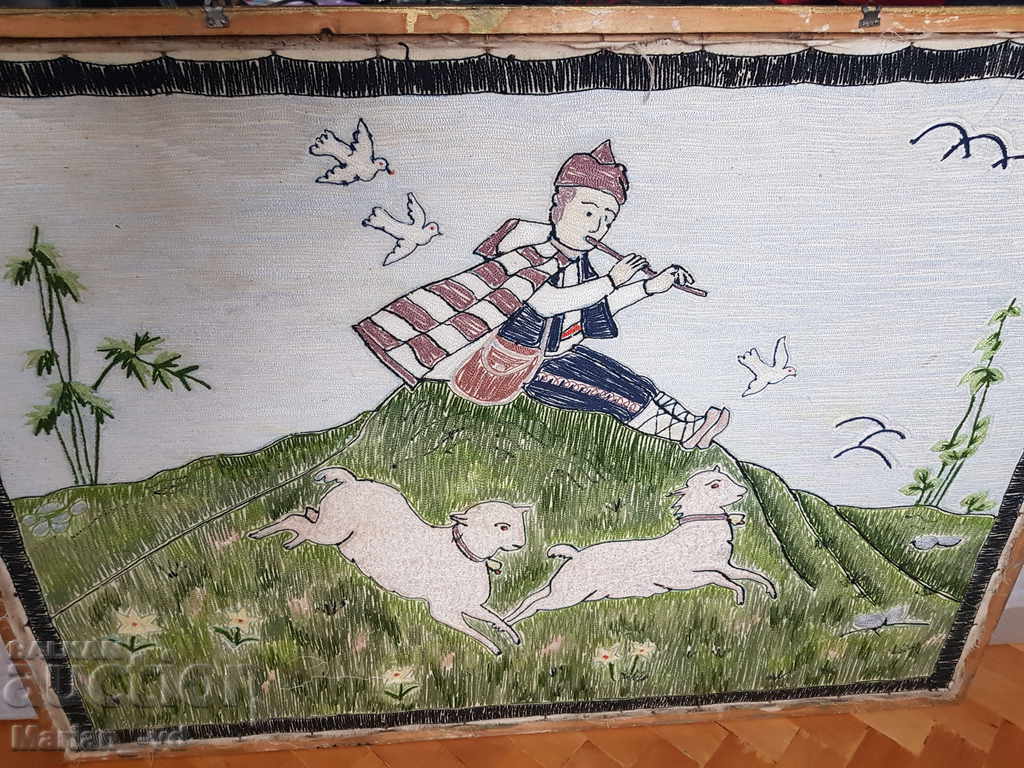 Old plush carpet with frame - 5 Old plush carpet with frame - 5