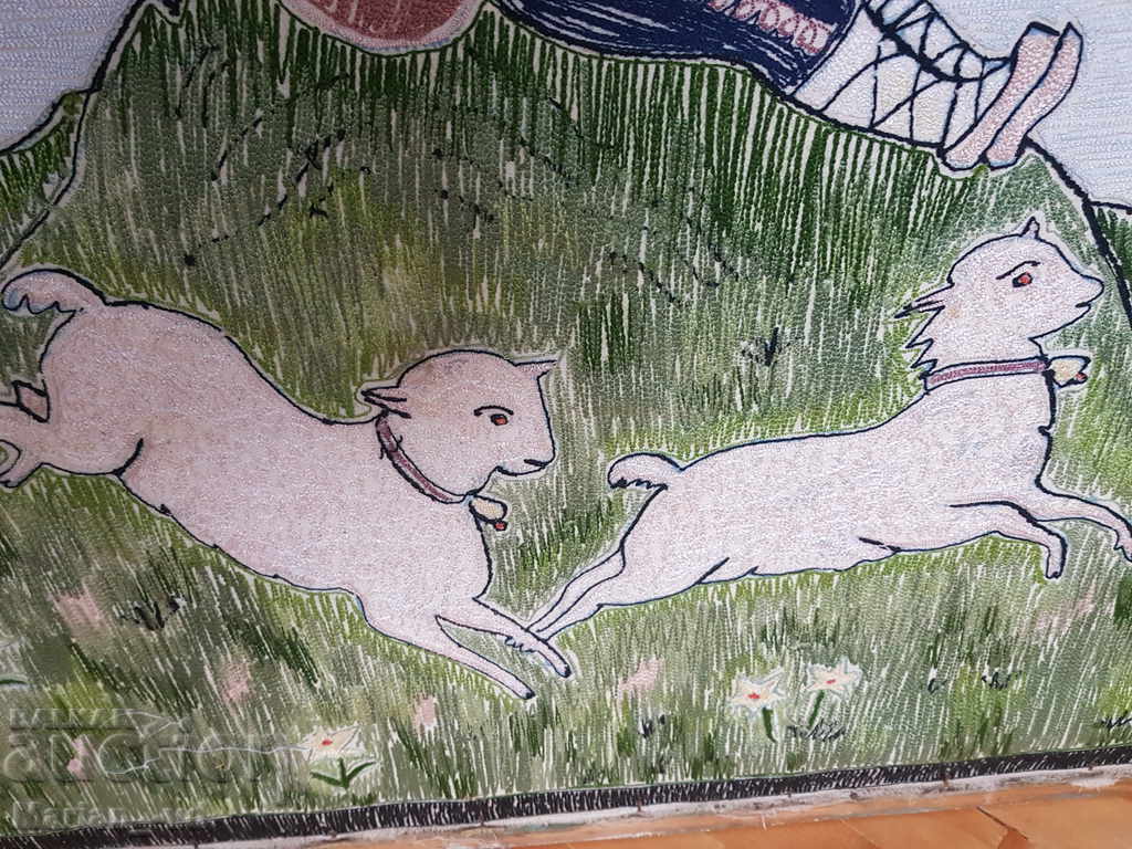 Old plush carpet with frame - 7 Old plush carpet with frame - 7