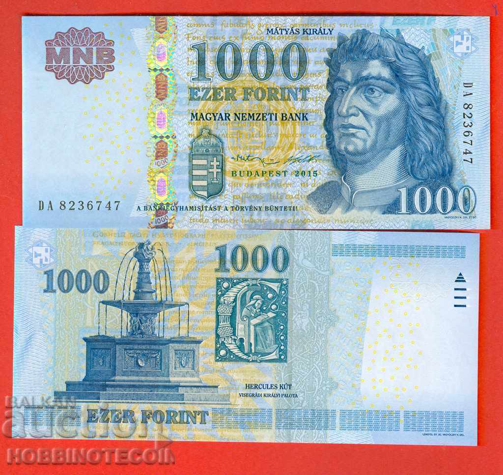 HUNGARY HUNGARY 1000 issue - issue 2015 OLD KIND NEW - UNC