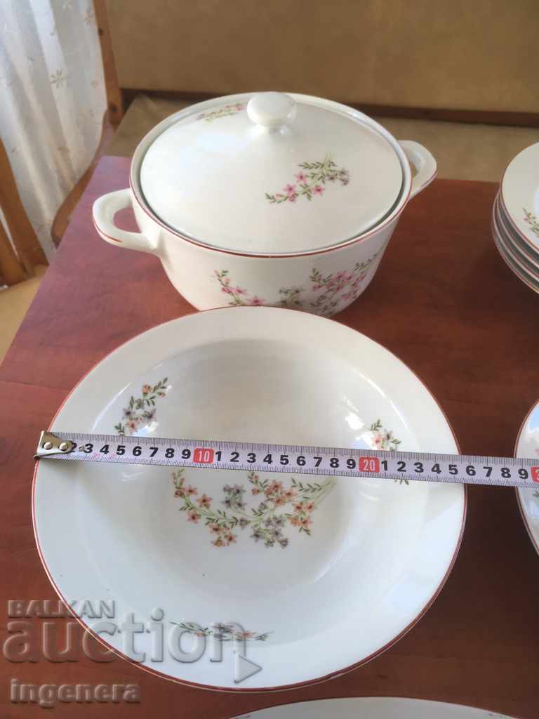 PORCELA SUPPLY SERVICE FROM THE 80S BULGARIA HAS NOT BEEN USED with price 165.00 BGN | € 84.36 PORCELA SUPPLY SERVICE FROM THE 80S BULGARIA HAS NOT BEEN USED with price 165.00 BGN | € 84.36