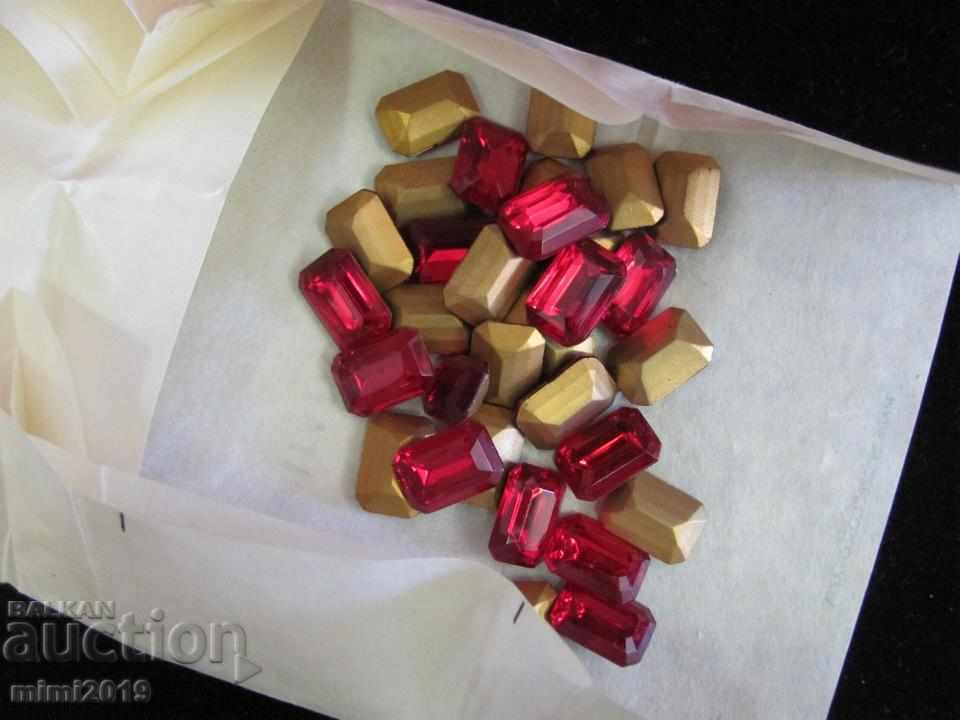 Antique Vintage Polished Crystals for Jewelry Bohemia - 5 Antique Vintage Polished Crystals for Jewelry Bohemia - 5