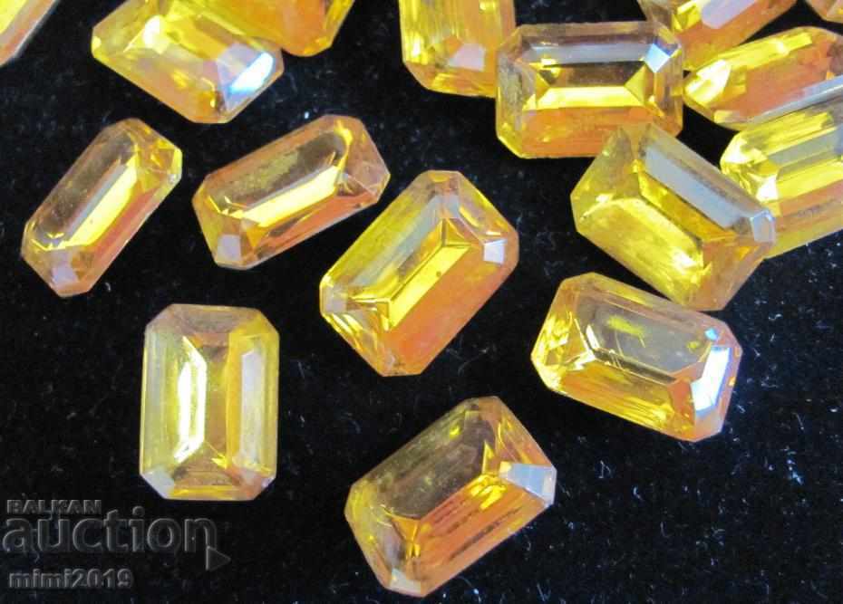 Antique Vintage Polished Crystals for Jewelry Bohemia - 5 Antique Vintage Polished Crystals for Jewelry Bohemia - 5