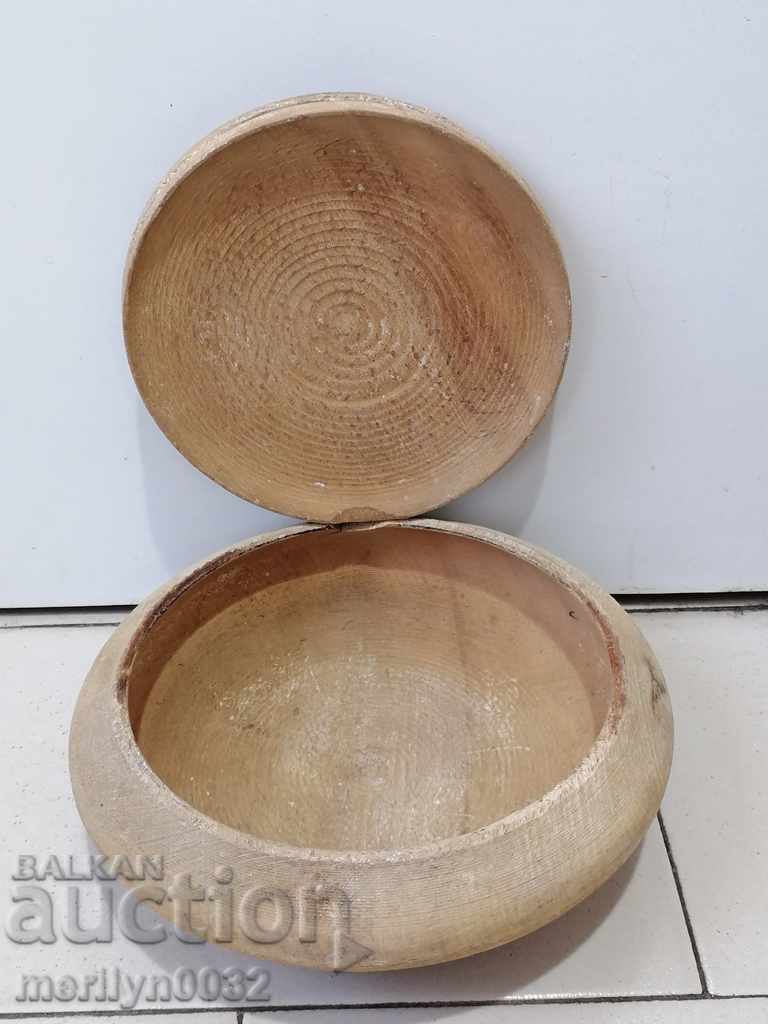 Auction Wooden bowl bowl with lid, bowl wooden primitive Auction Wooden bowl bowl with lid, bowl wooden primitive