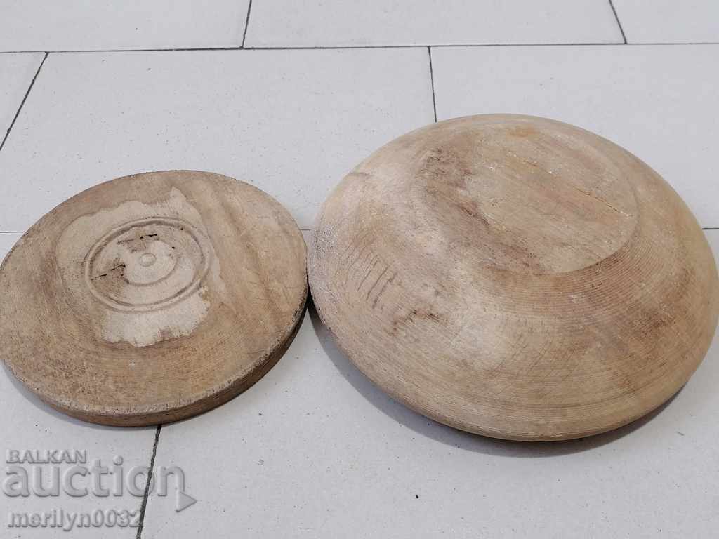 Wooden bowl bowl with lid, bowl wooden primitive - 6 Wooden bowl bowl with lid, bowl wooden primitive - 6