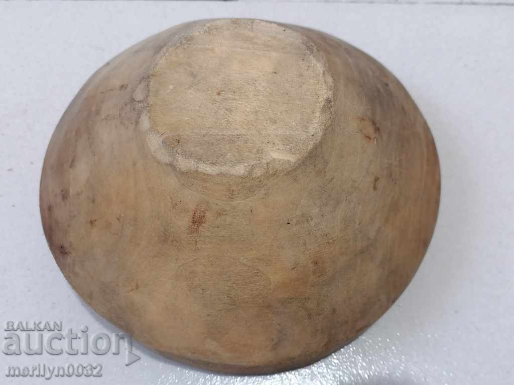 Δημοπρασία Ξύλινο μπολ μπολ χωρίς καπάκι, μπολ ξύλινο πρωτόγονο