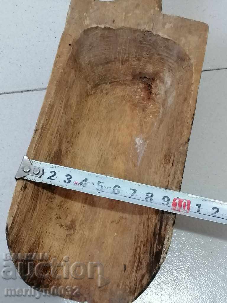 Old wooden shovel, blade, wooden - 7 Old wooden shovel, blade, wooden - 7