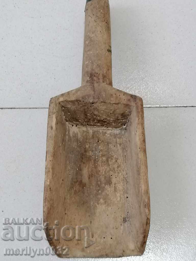 Old wooden shovel, blade, wooden with price 49.00 BGN | € 25.05 Old wooden shovel, blade, wooden with price 49.00 BGN | € 25.05