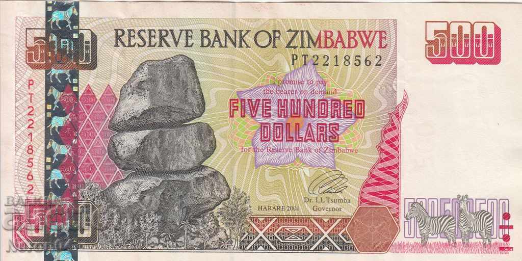 500 USD 2001, Zimbabwe
