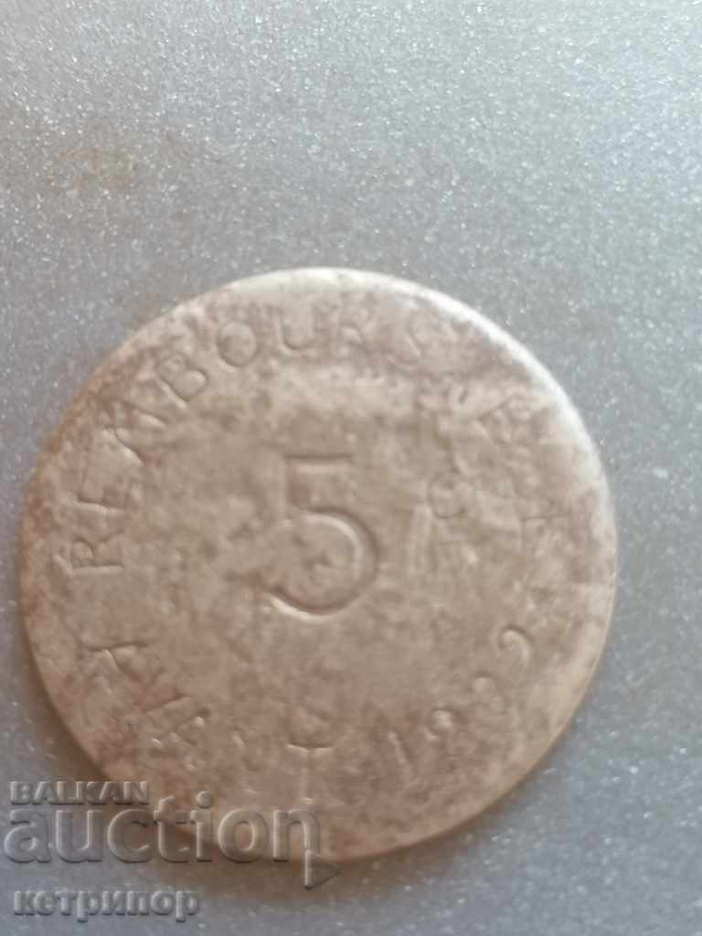 Auction 5 cent commune Bayonne France 1917 iron Auction 5 cent commune Bayonne France 1917 iron