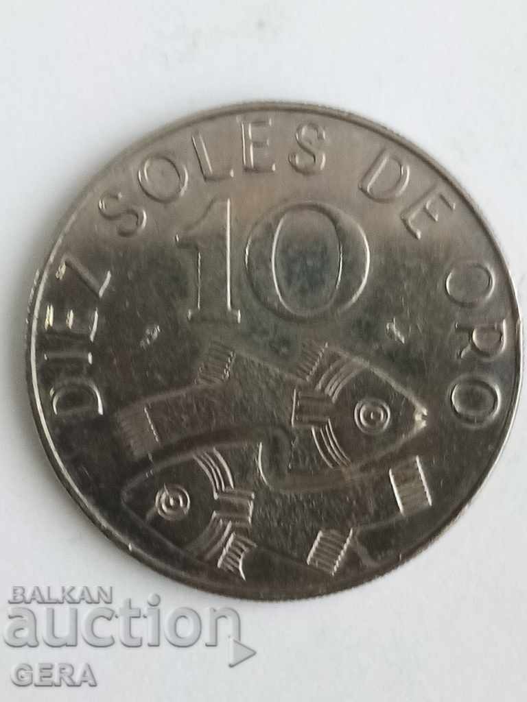 Coin 10 sol Peru with price 10.00 BGN | € 5.11 Coin 10 sol Peru with price 10.00 BGN | € 5.11