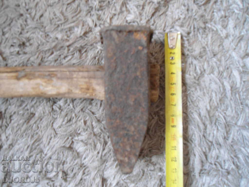 Old hammer, wooden handle - 5