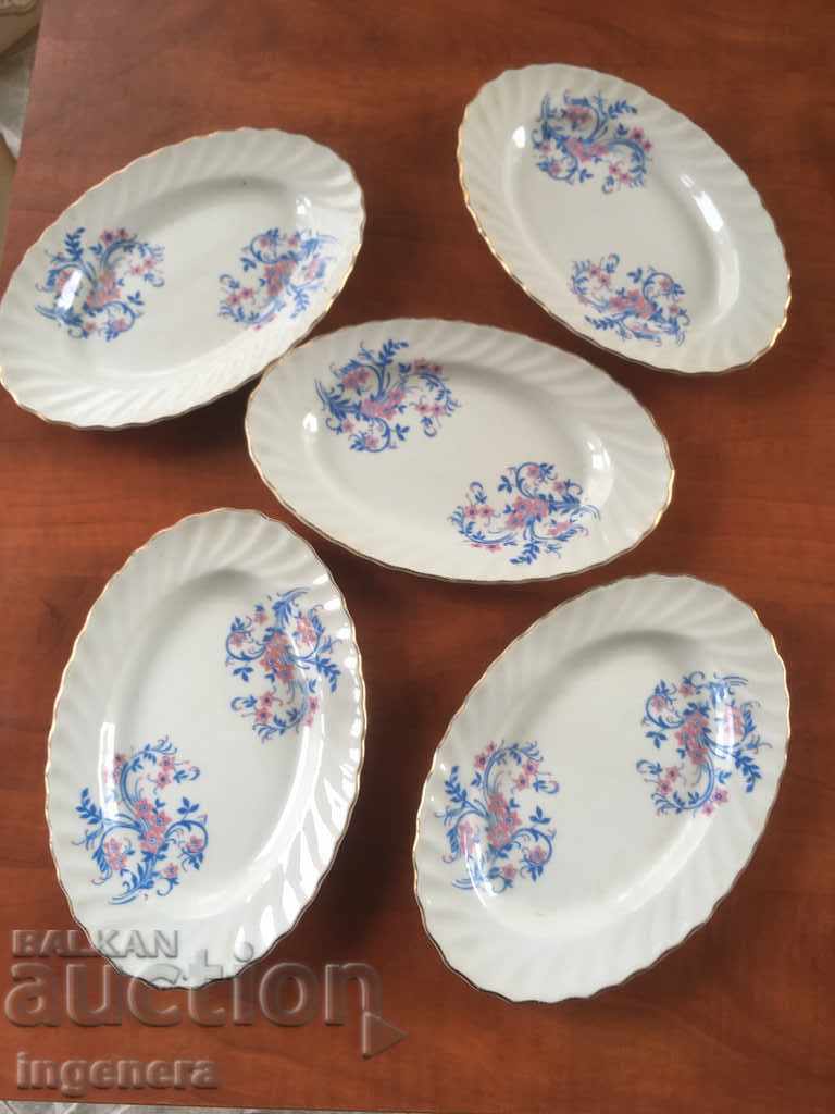 PORCELAIN PLATE FOR HARDWARE OLD BULGARIA-5 PCS - 6 PORCELAIN PLATE FOR HARDWARE OLD BULGARIA-5 PCS - 6