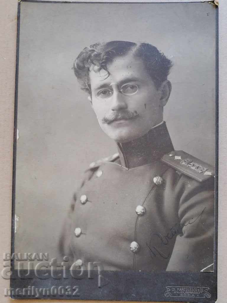 Στρατιωτική φωτογραφία αξιωματικού φωτογραφίας 1911 Marcolesco