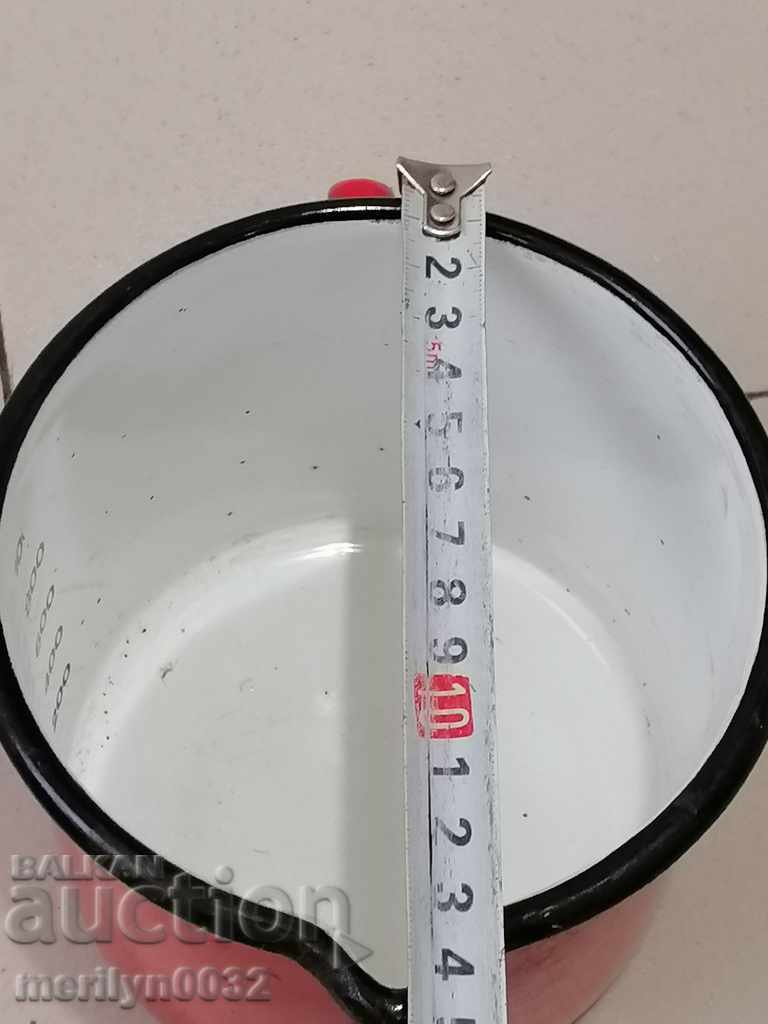 Delivery of An old pot with enamel, enamelled vessel, Bulgaria