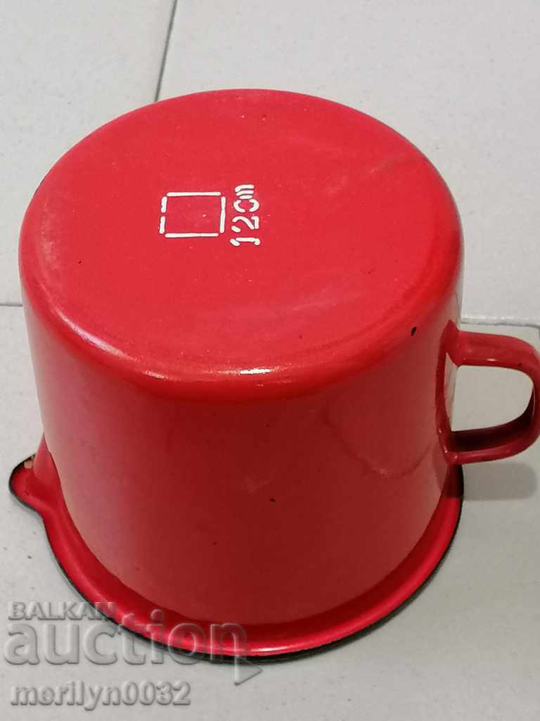 An old pot with enamel, enamelled vessel, Bulgaria - 5