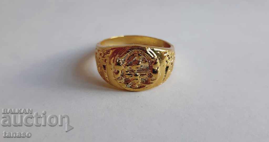 Gold-plated ring, men's