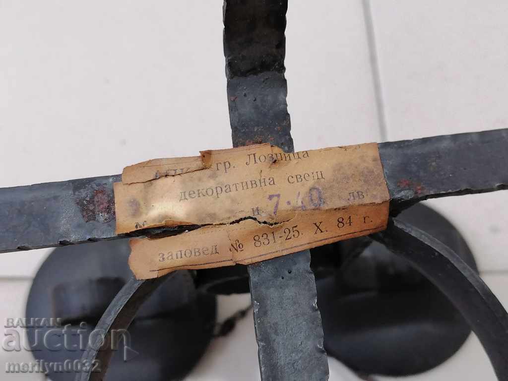 Socialist wrought iron candlestick with dilaf - 6