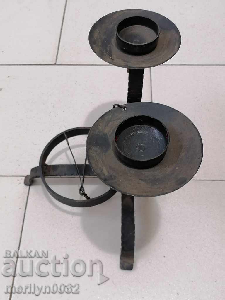 Socialist wrought iron candlestick with dilaf - 7