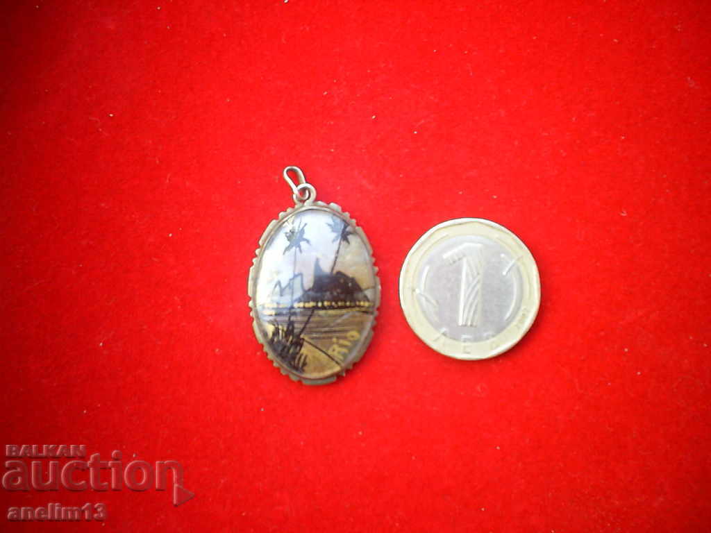 PENDANT DE ARGINT pictat manual PENDANT DE ARGINT pictat manual