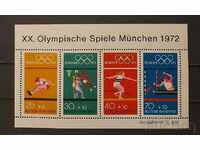 Германия 1972 Спорт/Олимпийски игри/Кораби/Лодки Блок MNH