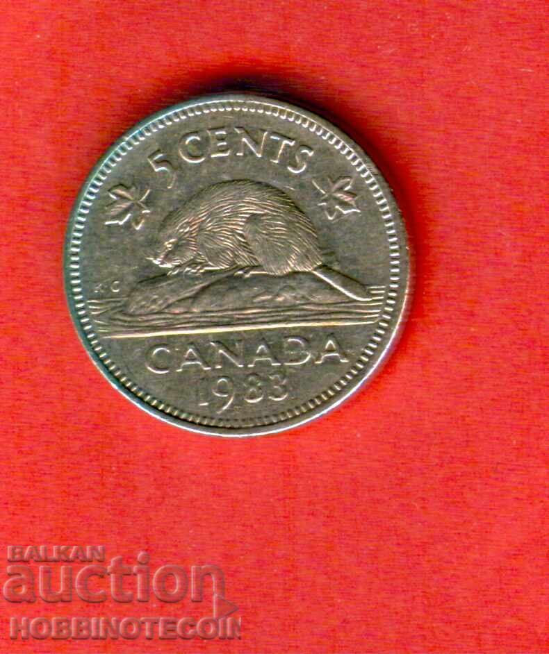 ΚΑΝΑΔΑΣ CANADA 5 Σεντς έκδοση - issue 1983 ΝΕΑΡΗ ΒΑΣΙΛΙΣΣΑ