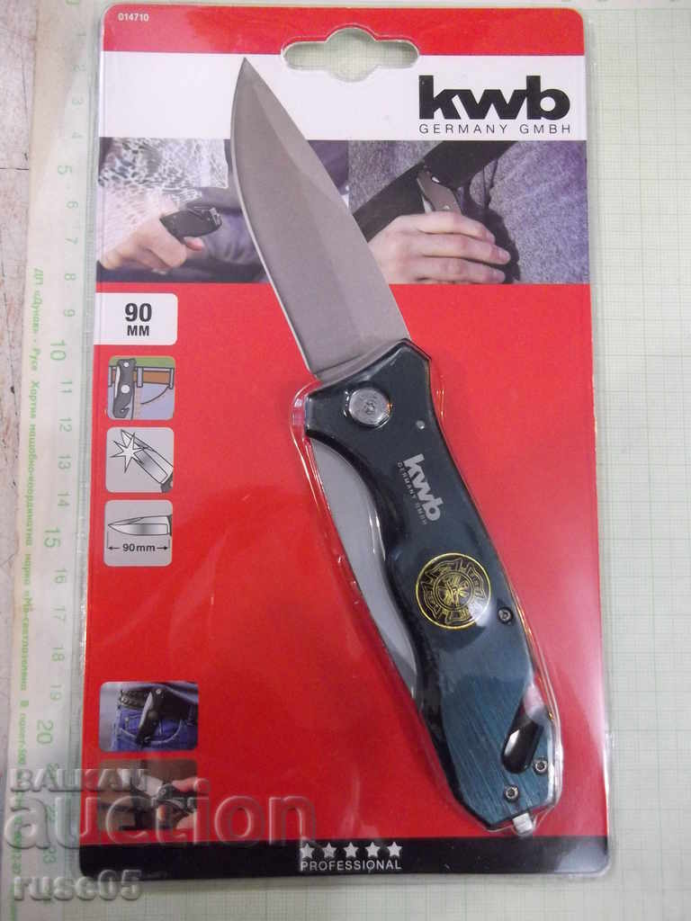 Knife "kwb" auto emergency folding new