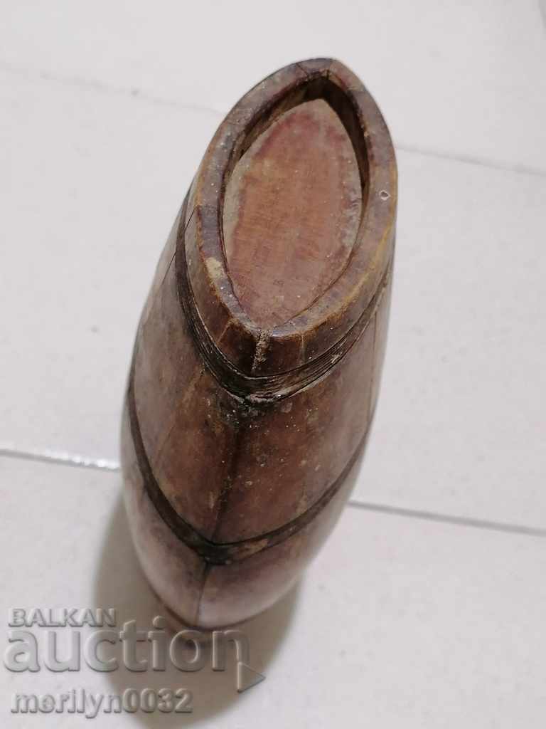 Old wood pawler wooden bucket brown bucket - 5