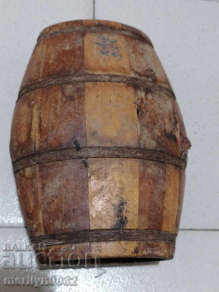 Old wood pawler wooden bucket brown bucket - 7