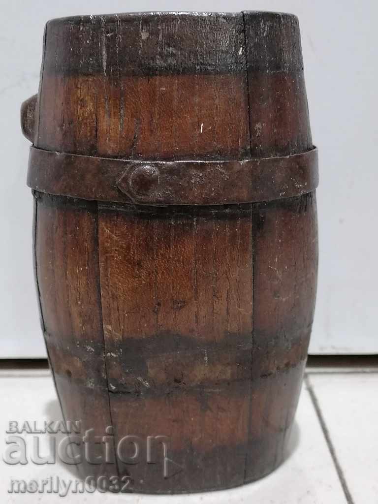 Old wood pawler wooden bucket brown bucket with price 50.00 BGN | € 25.56 Old wood pawler wooden bucket brown bucket with price 50.00 BGN | € 25.56