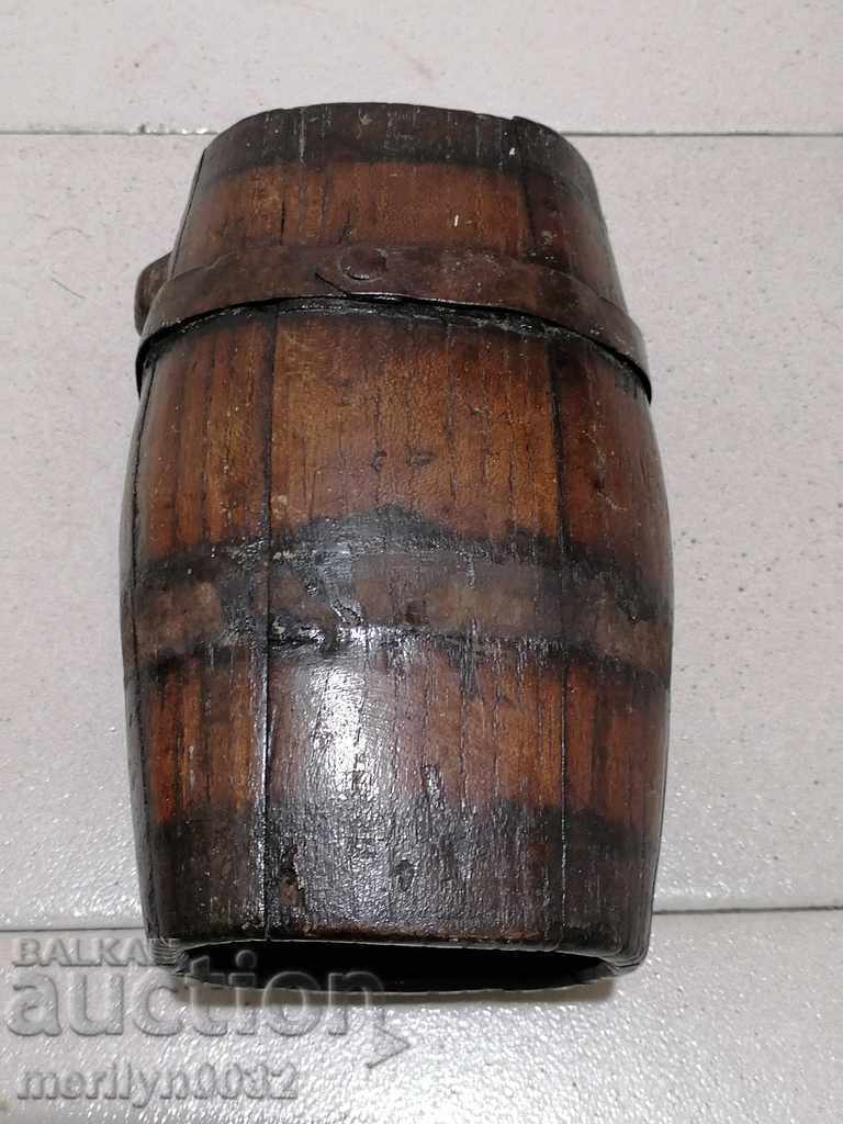 Old wood pawler wooden bucket brown bucket - 5 Old wood pawler wooden bucket brown bucket - 5